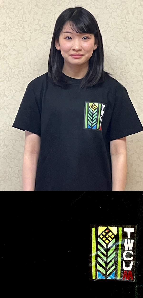 ★新商品　Tシャツ（黒地　ステンドグラス　ポイント）